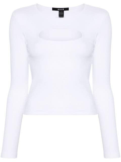 cut-out ribbed top by KSUBI