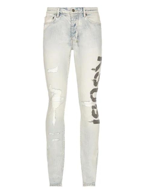 distressed skinny jeans by KSUBI