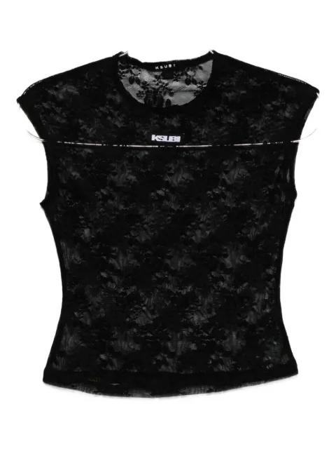 lace-detail top by KSUBI