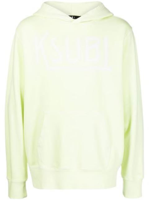 logo-print cotton hoodie by KSUBI