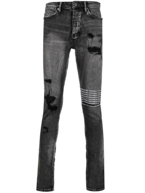 low-rise slim-cut jeans by KSUBI