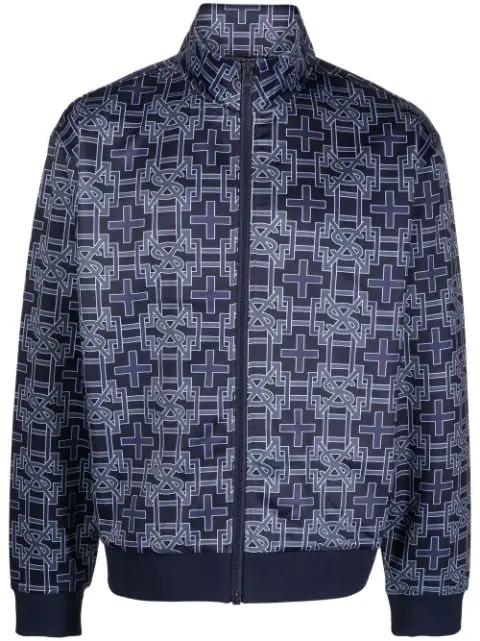 monogram zip-up sports jacket by KSUBI