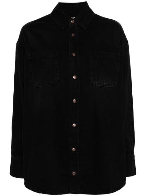 press-stud cotton shirt by KSUBI