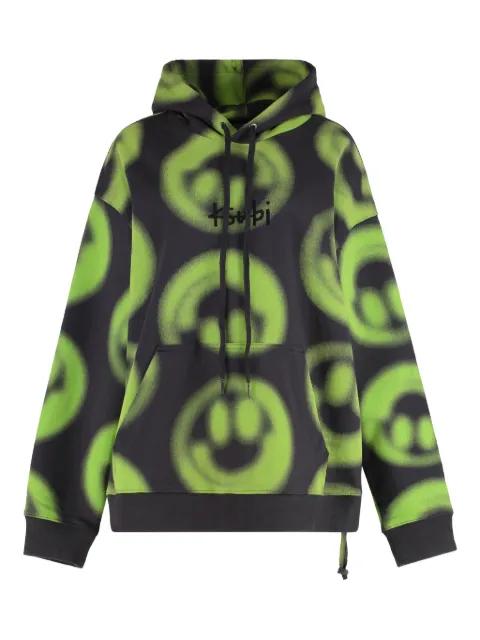printed cotton hoodie by KSUBI