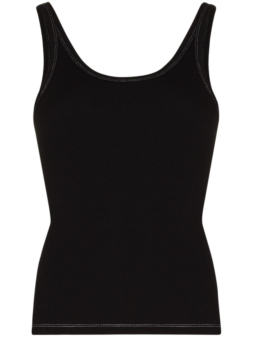 ribbed cotton tank top by KSUBI