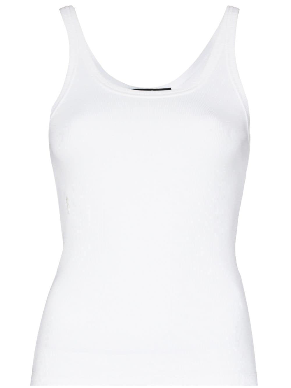 ribbed cotton tank top by KSUBI