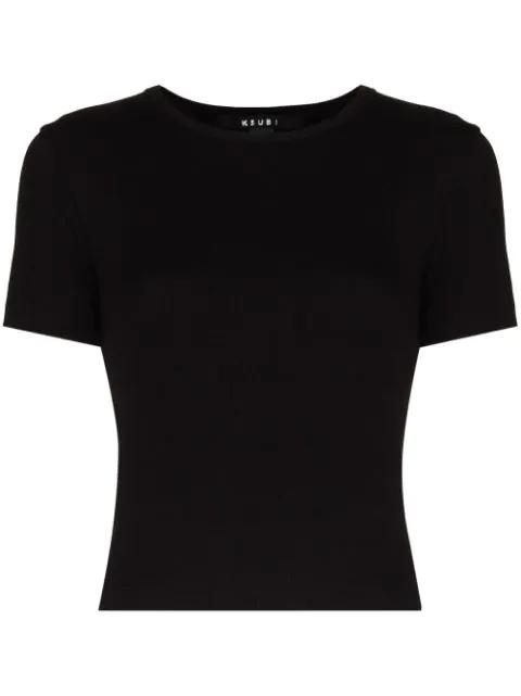 short-sleeved cropped T-shirt by KSUBI