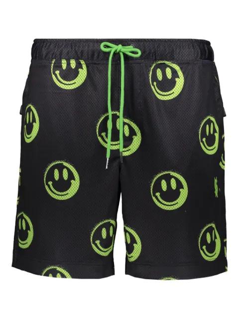 smiley-face drawstring shorts by KSUBI