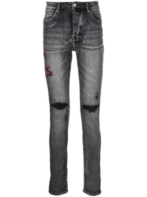 spray-paint Van Winkle skinny jeans by KSUBI