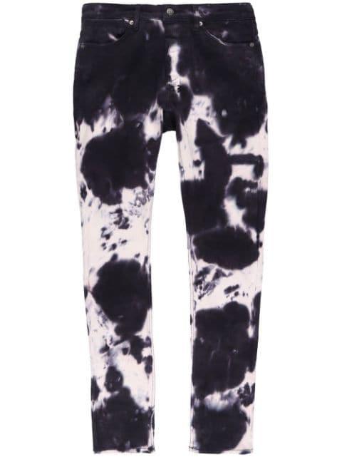 tie-dye skinny jeans by KSUBI