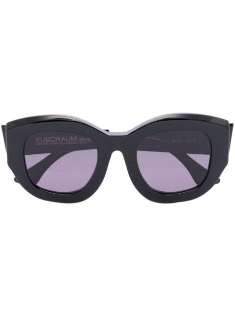 B2 oversized-frame sunglasses by KUBORAUM