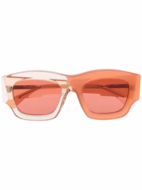 C8 two-tone square-frame sunglasses by KUBORAUM