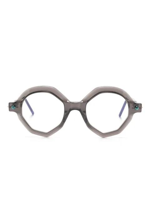 P18 geometric-frame glasses by KUBORAUM