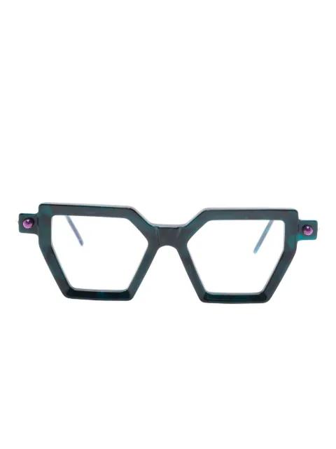 P26 geometric-frame glasses by KUBORAUM