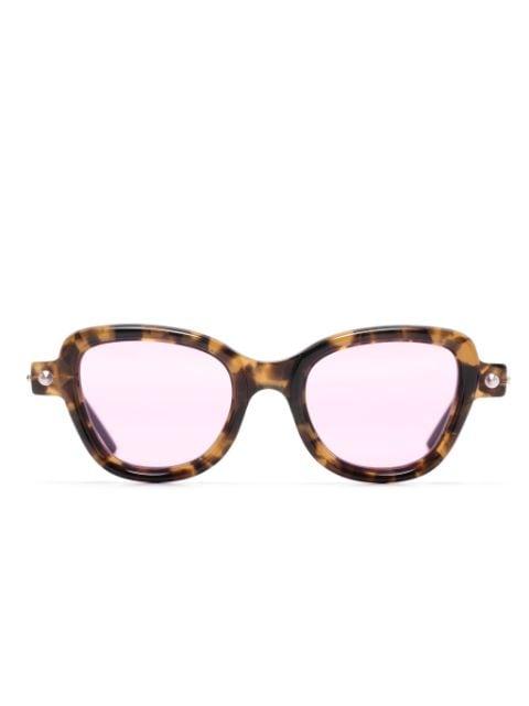 P5 tortoiseshell-effect cat-eye sunglasses by KUBORAUM