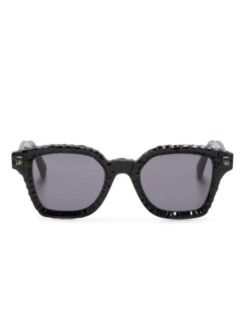 Q3 embossed square-frame sunglasses by KUBORAUM