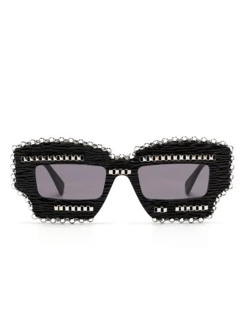 chain-detailing sunglasses by KUBORAUM