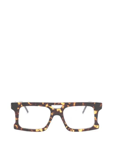 patterned geometric-frame glasses by KUBORAUM