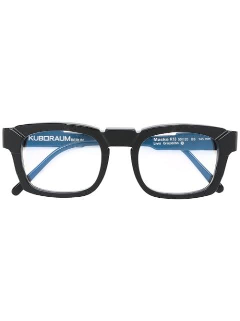 square-frame glasses by KUBORAUM