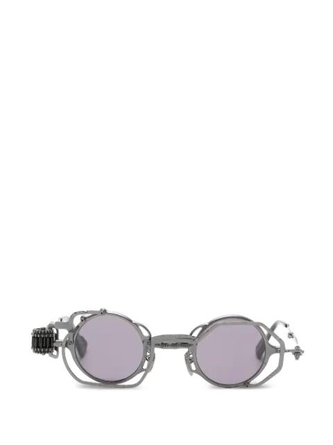 textured round-frame sunglasses by KUBORAUM