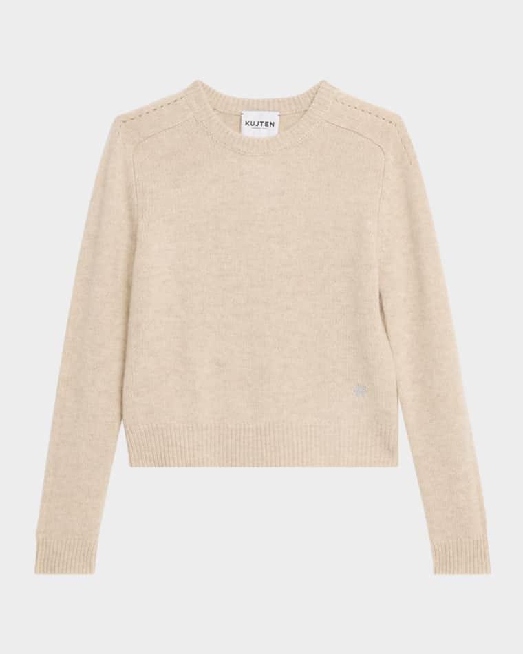 Caroline Saddle-Sleeve Cashmere Sweater by KUJTEN