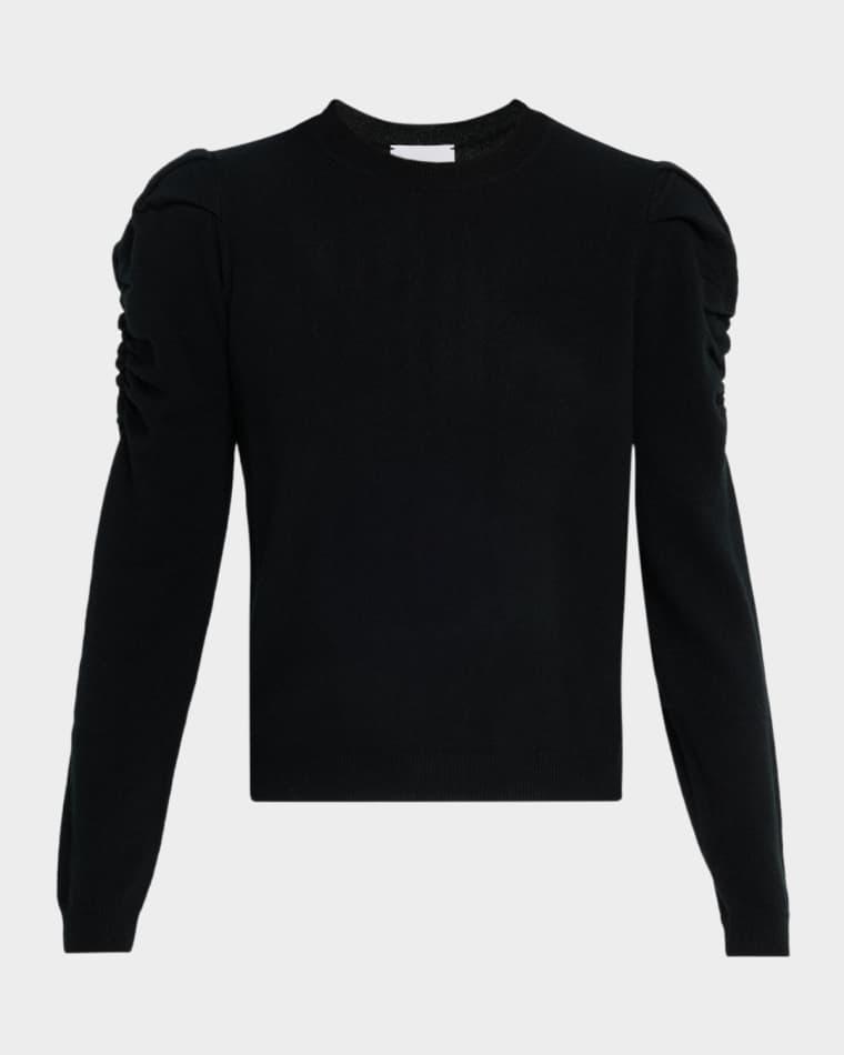 Naoto Ruched-Sleeve Cashmere Sweater by KUJTEN