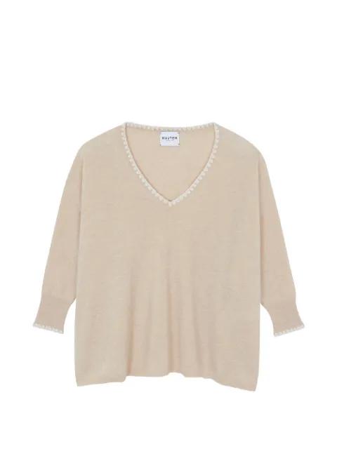 V-neck knitwear by KUJTEN