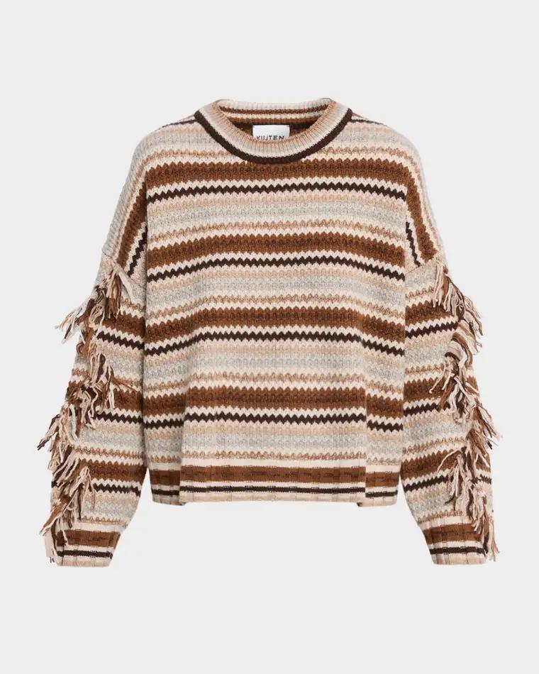 Zanabi Zig-Zag Cashmere Sweater by KUJTEN