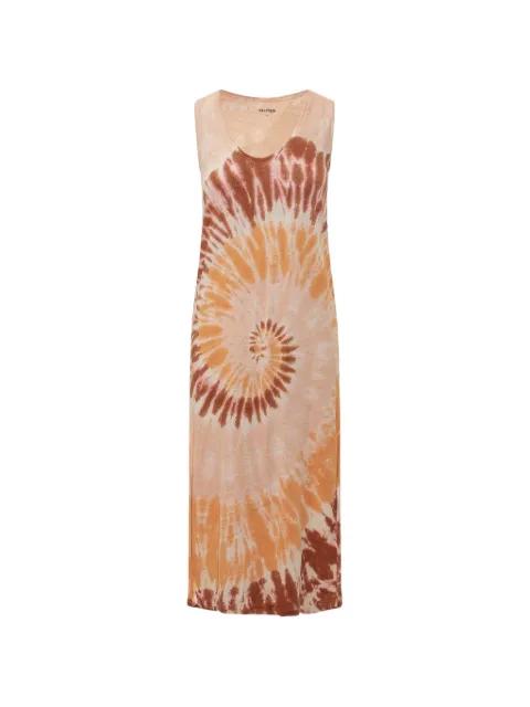 tie-dye sleeveless midi dress by KUJTEN