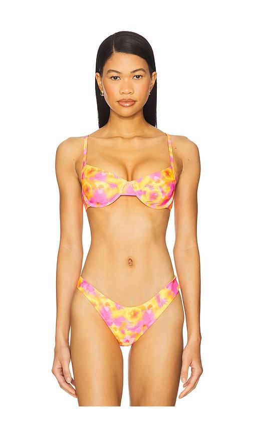 Kulani Kinis Ditzy Underwire Bra Bikini Top in Orange by KULANI KINIS