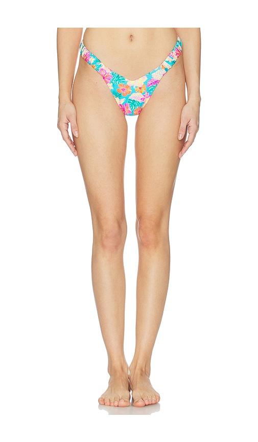 Kulani Kinis Retro Y Thong Bikini Bottom in Teal by KULANI KINIS