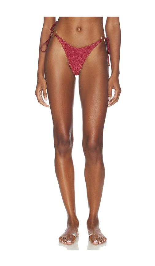 Kulani Kinis x REVOLVE Ring Cheeky Side Tie Bikini Bottom in Wine by KULANI KINIS