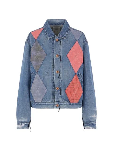 Argyle Sashiko denim jacket by KURO