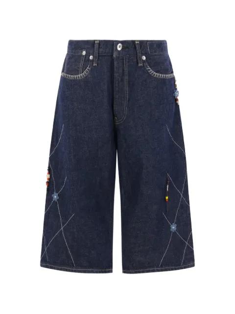 bead-embellished bermuda shorts by KURO