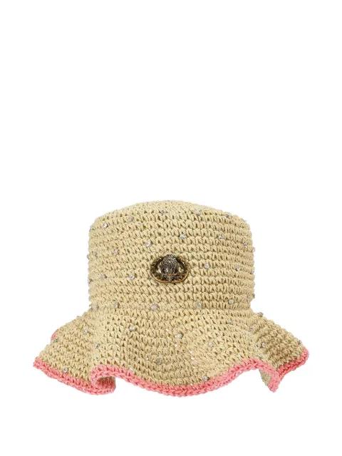 Chelsea crystal-embellished bucket hat by KURT GEIGER
