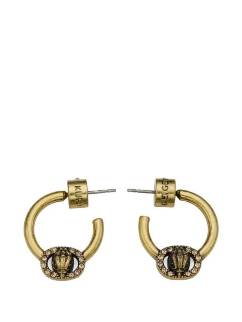 Chelsea eagle-head crystal-embellished hoop earrings by KURT GEIGER
