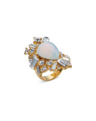 Crystal & Stone Cocktail Ring by KURT GEIGER