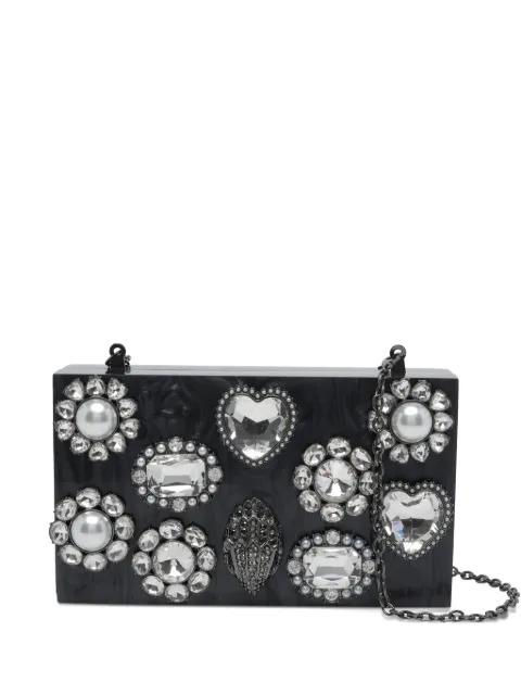 Crystals Box clutch bag by KURT GEIGER