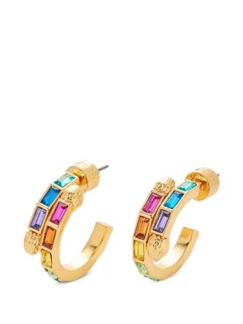 Eagle Head crystal-embellished hoop earrings by KURT GEIGER