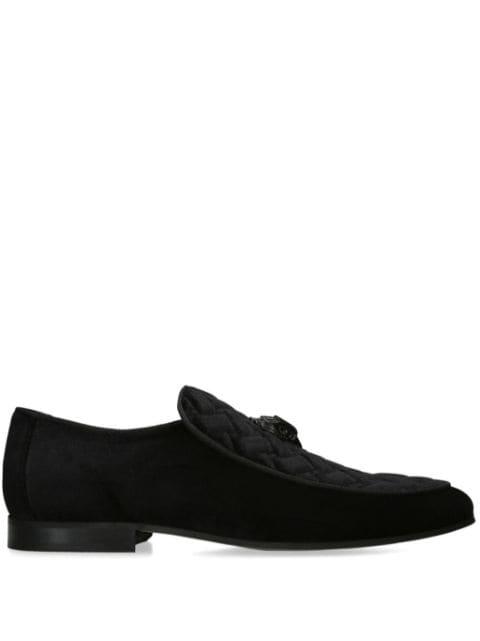 Eagle Head velvet loafers by KURT GEIGER