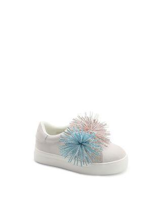 Girls' Mini Laney Fringed Leather Sneakers - Toddler by KURT GEIGER