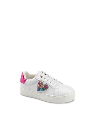 Girls' Mini Laney Love Heart Leather Sneakers - Toddler by KURT GEIGER