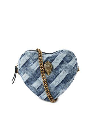 Kensington Denim Heart Shaped Crossbody by KURT GEIGER