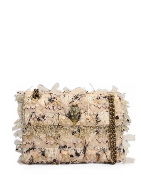 Kensington bead-embellished tweed shoulder bag by KURT GEIGER