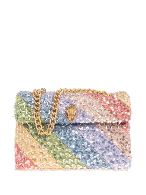 Kensington sequin-embellished shoulder bag by KURT GEIGER