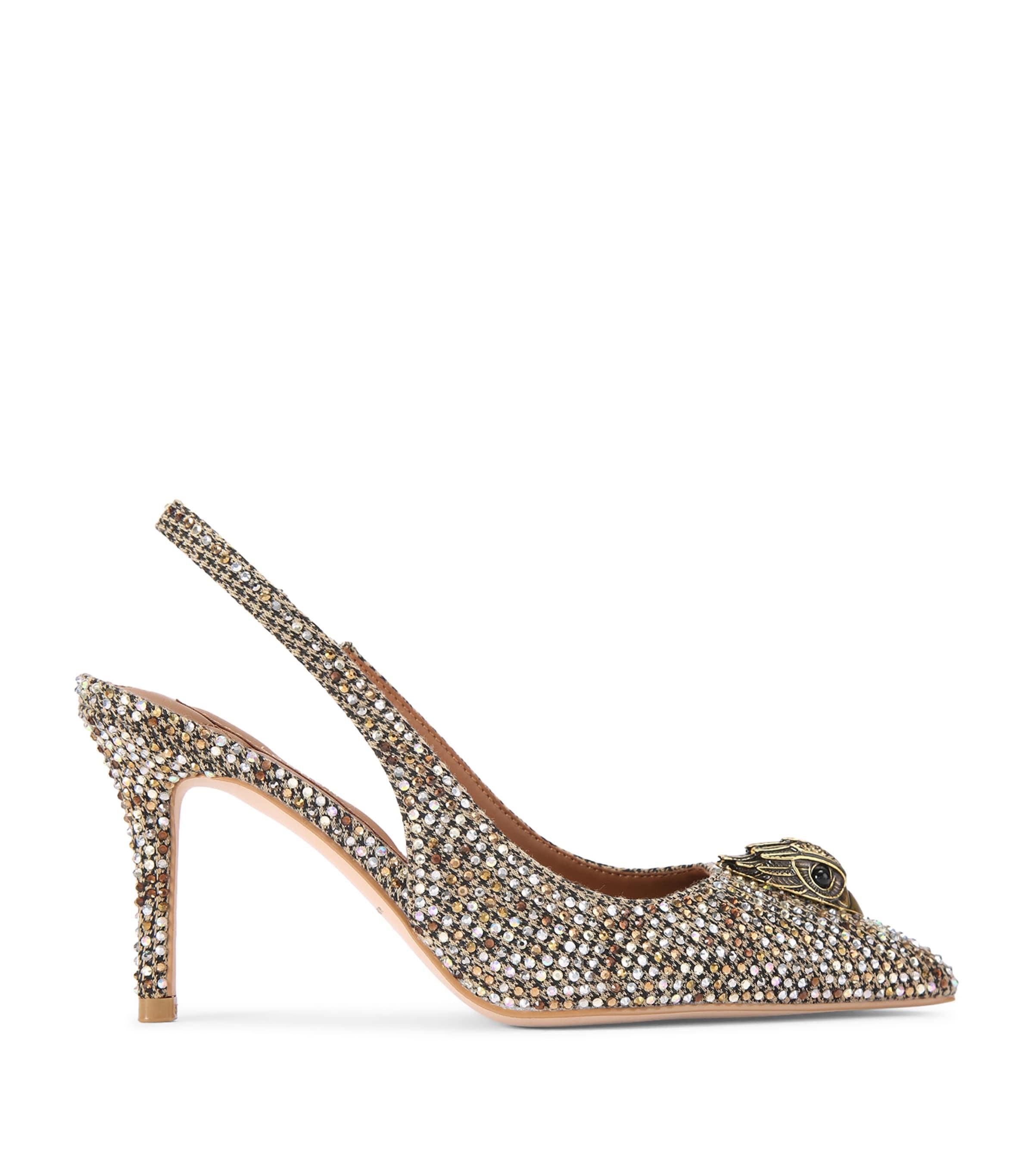 Kurt Geiger London Embellished Belgravia Slingback Heels 85 by KURT GEIGER
