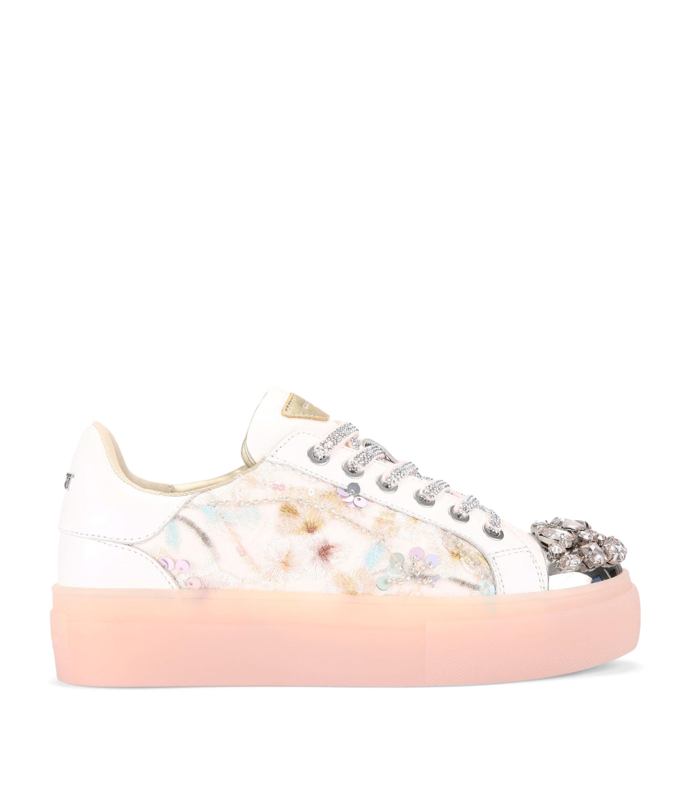 Kurt Geiger London Embellished Cupsole Sneakers by KURT GEIGER