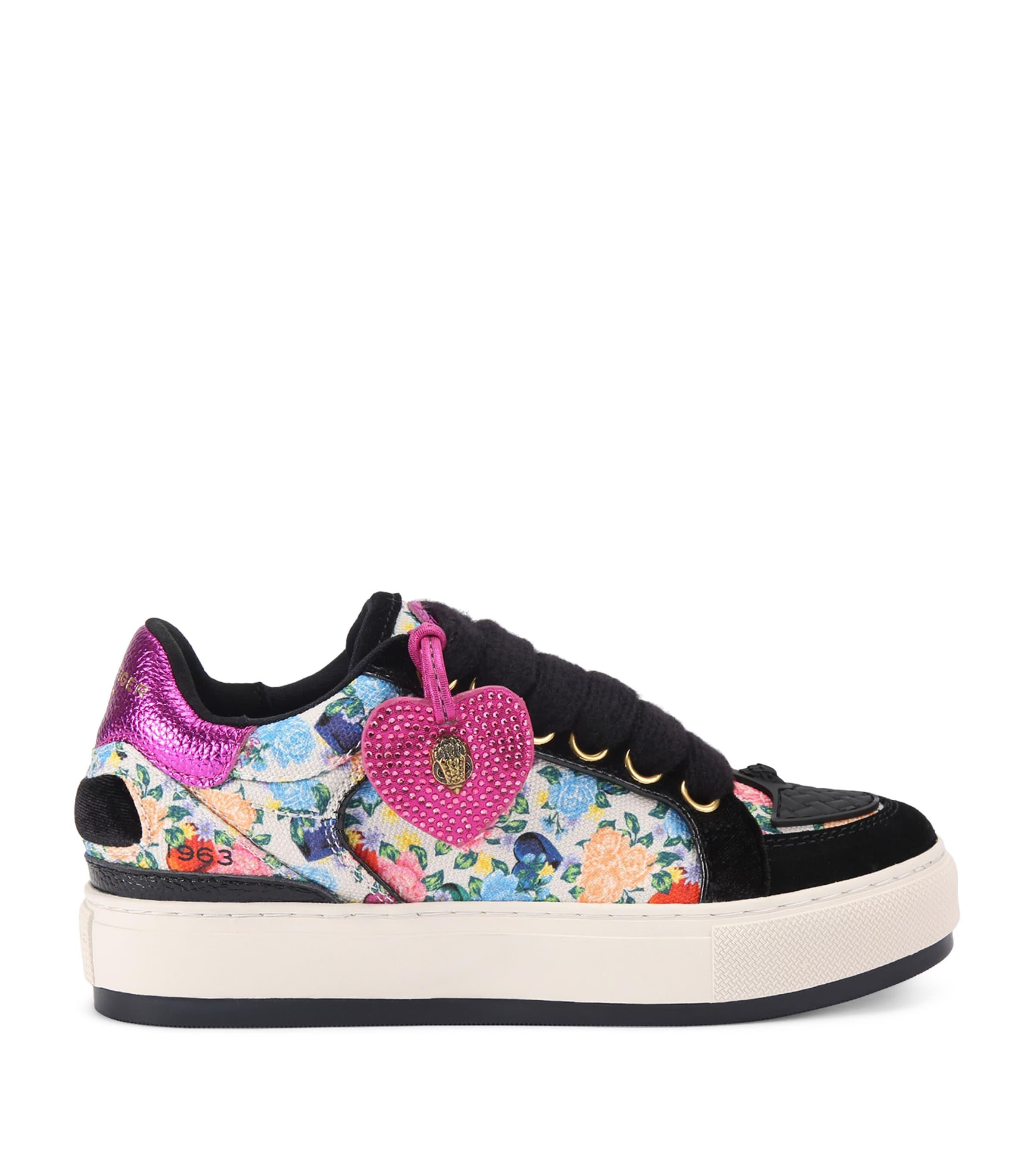 Kurt Geiger London Floral Southbank Tag Sneakers by KURT GEIGER