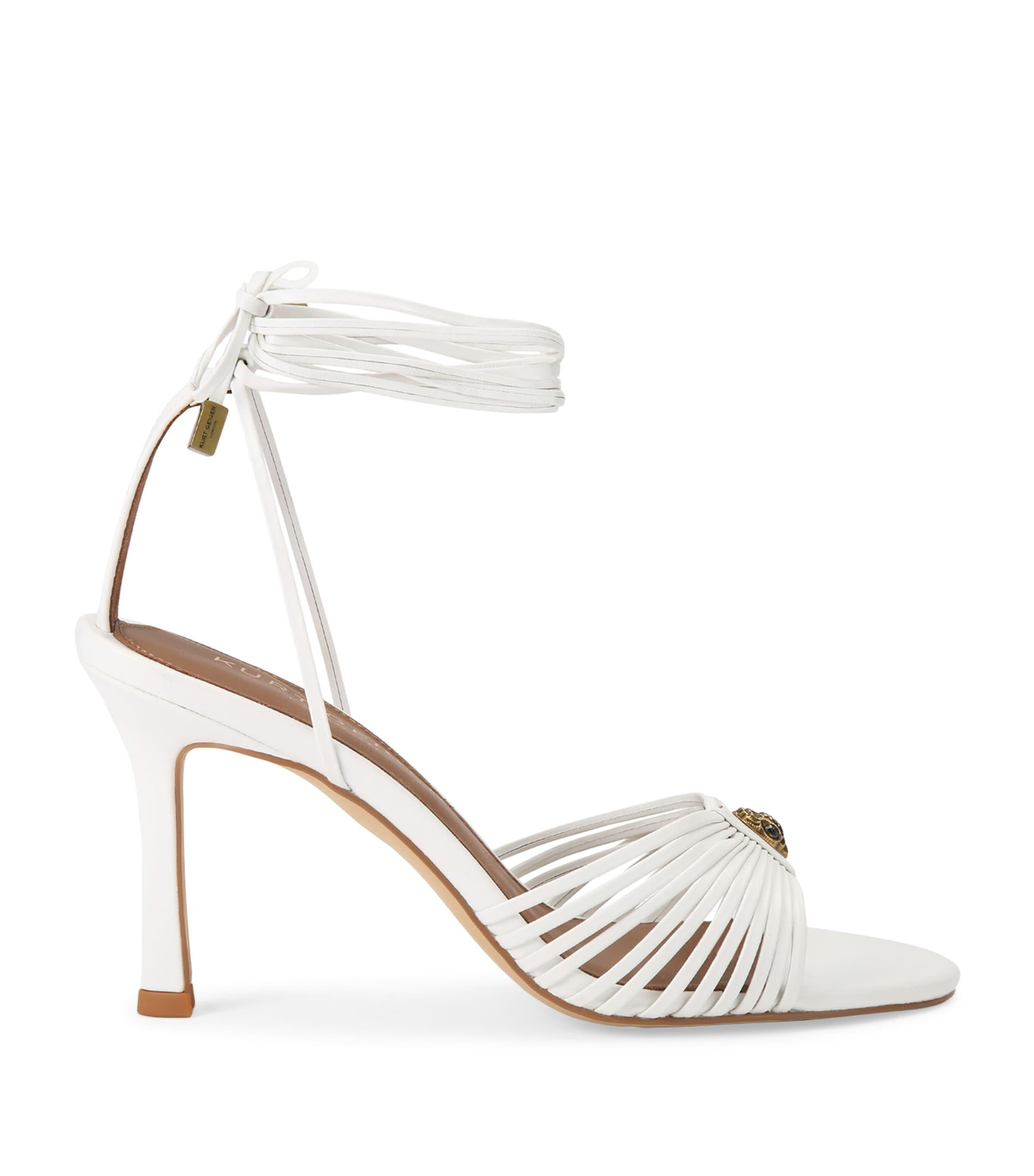 Kurt Geiger London Leather Embellished Heeled Sandals by KURT GEIGER
