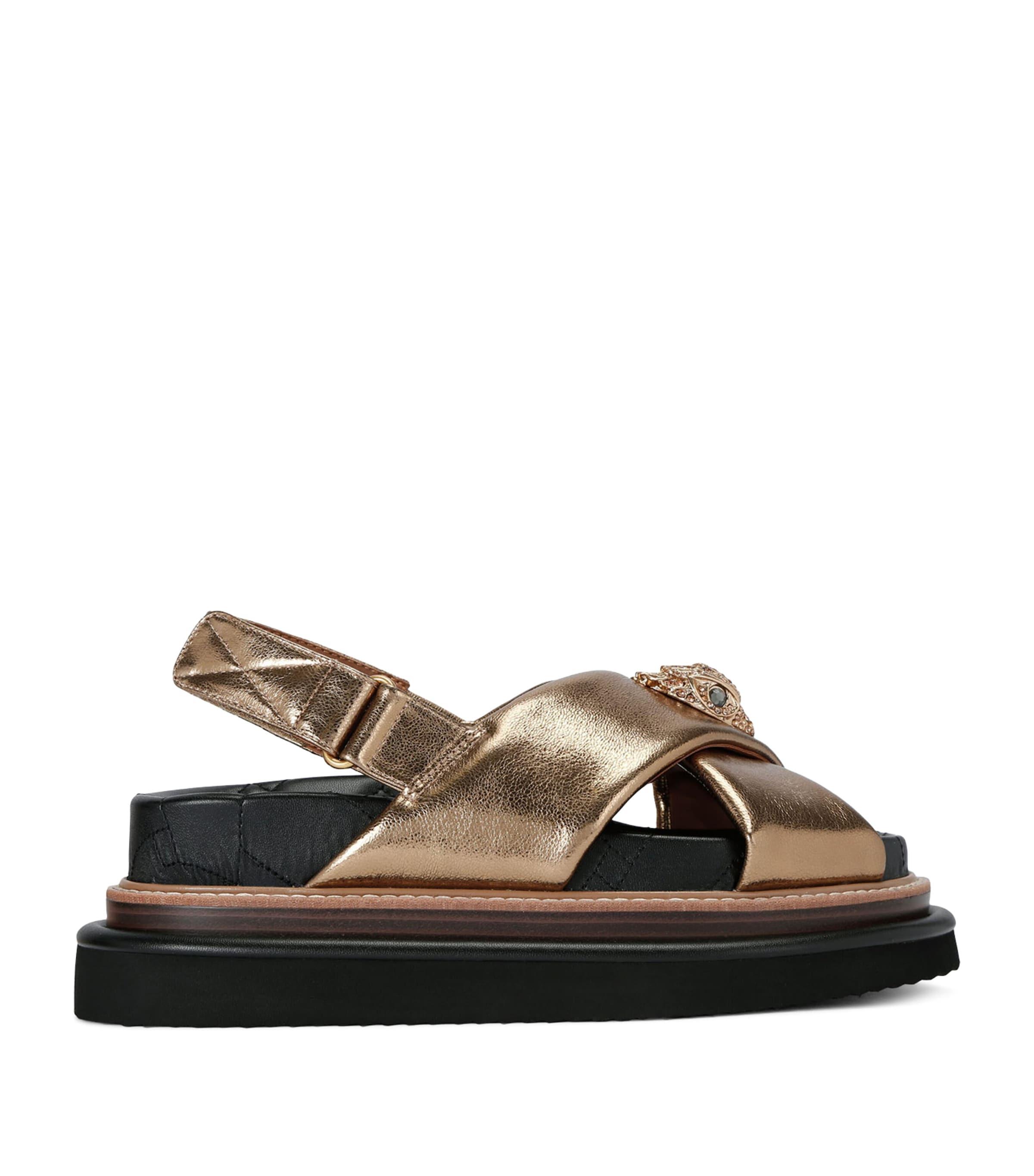 Kurt Geiger London Leather Orson Cross-Over Sandals by KURT GEIGER